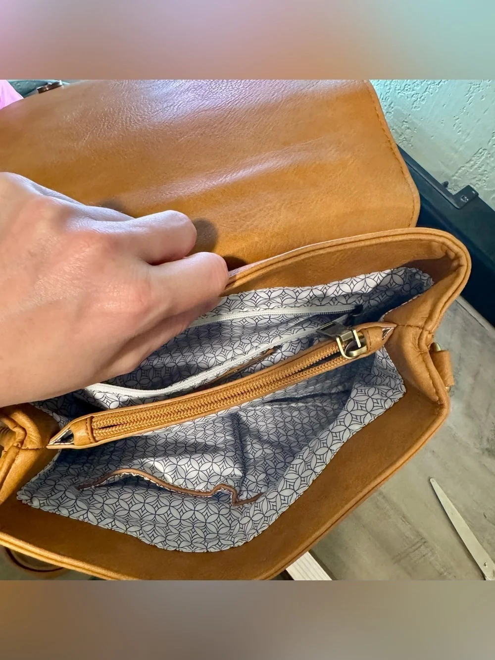 Antik Kraft Tan Leather Backpack